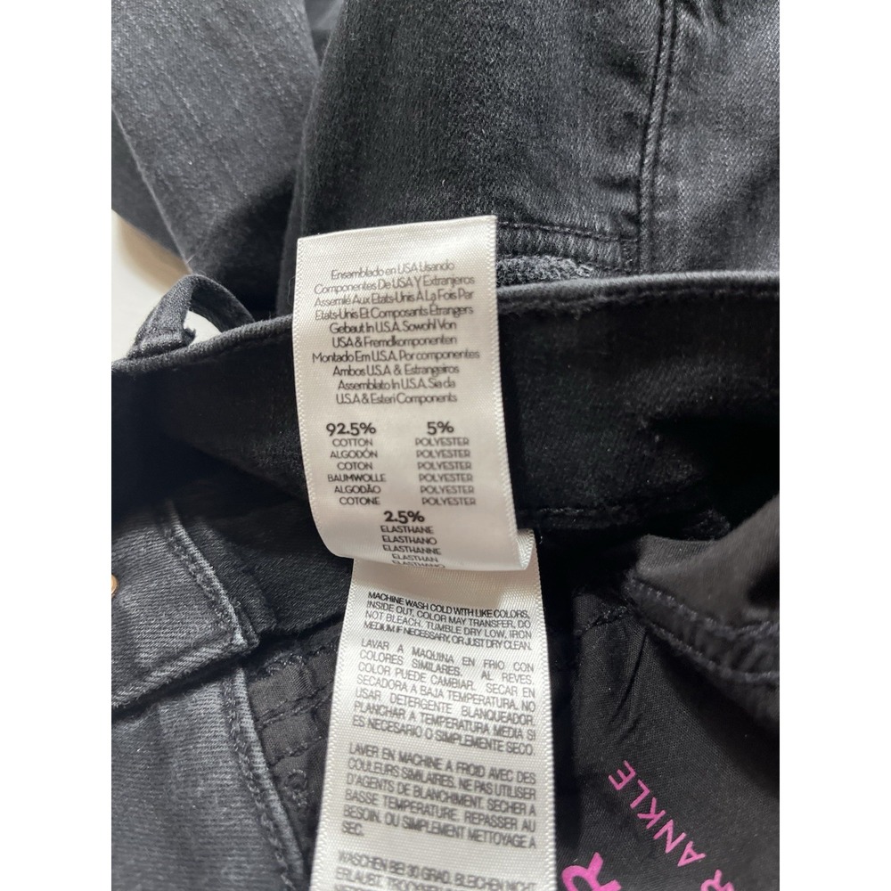 Mother Lil Hustler Ankle Fray Jeans Womens 24 Black Denim Not Guilty Frayed Hem - Picture 6 of 10